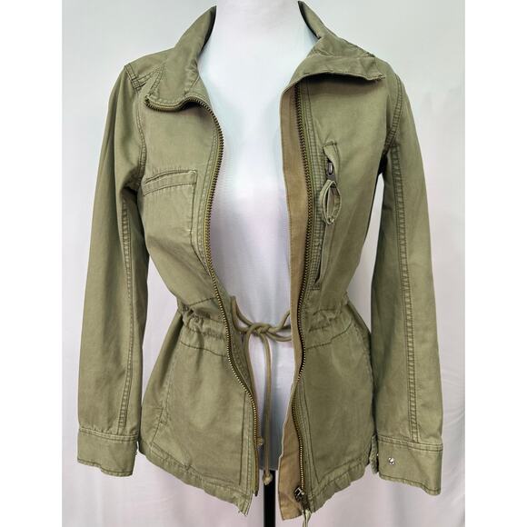 Madewell Women’s XS Olive Green Lightweight Utility Jacket Zip Front - Picture 2 of 9